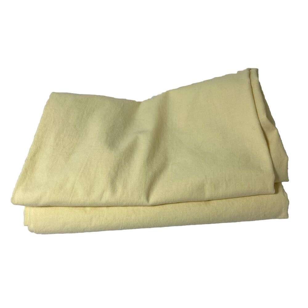 Dan River Fine Muslin Cotton Buttercup Yellow Standard Pillow Cases Set of 2